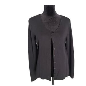 Emma James Black Button-Down Cardigan - Women's Size S